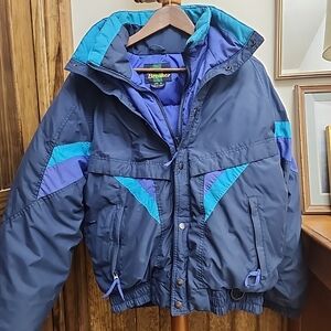 Vintage Weather‎ Breaker Jacket Size Med Blue Puffer